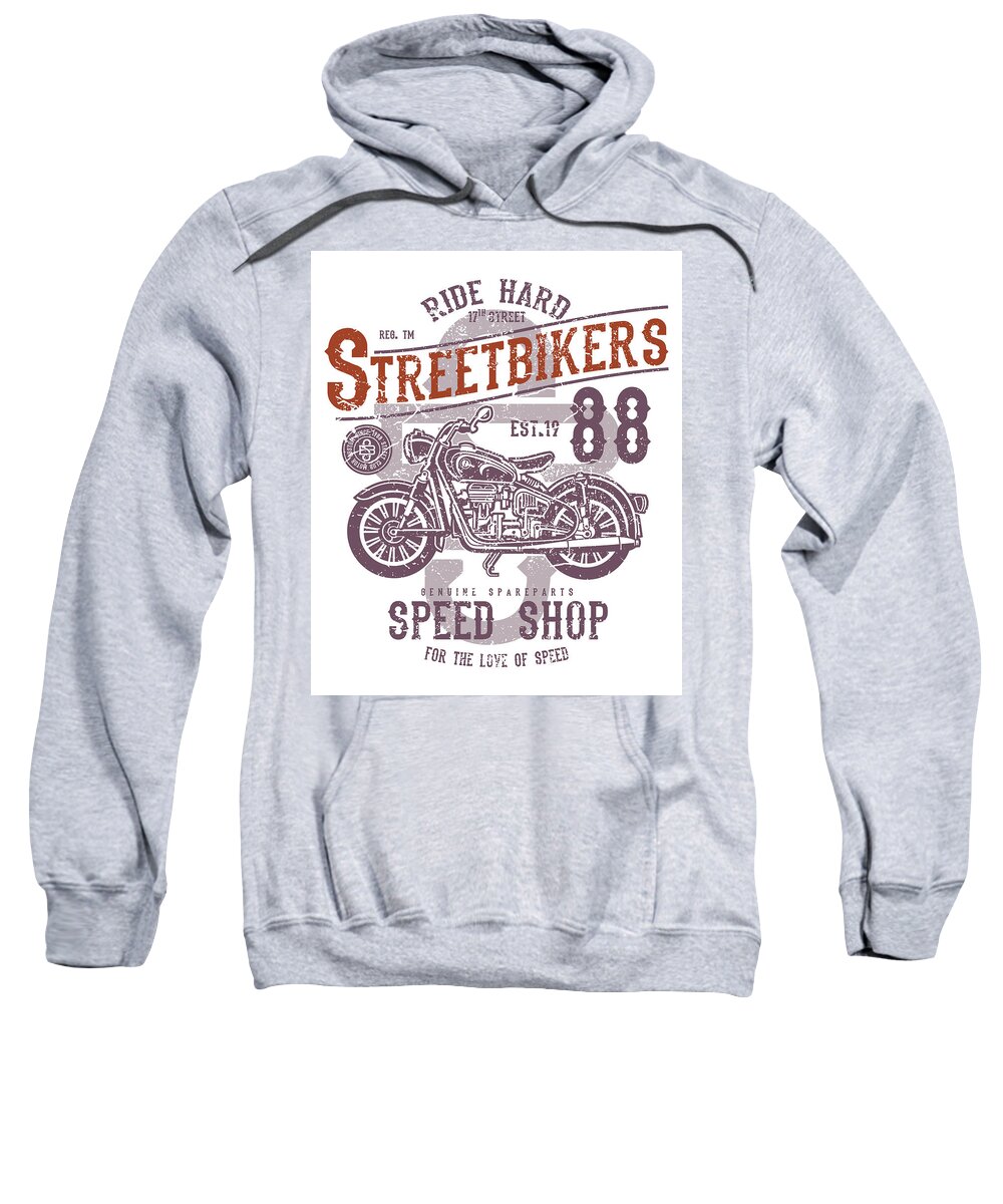 Street Sweatshirt featuring the digital art Street Bikers by Long Shot