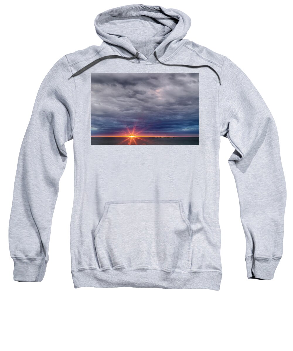 Quay Sweatshirt featuring the photograph Sunset on red lookout by Vivida Photo PC
