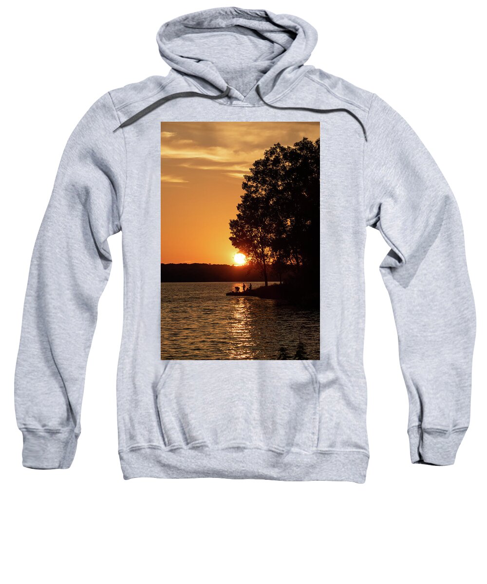 Sunset Sweatshirt featuring the photograph Sunset Silhouette by Arthur Oleary
