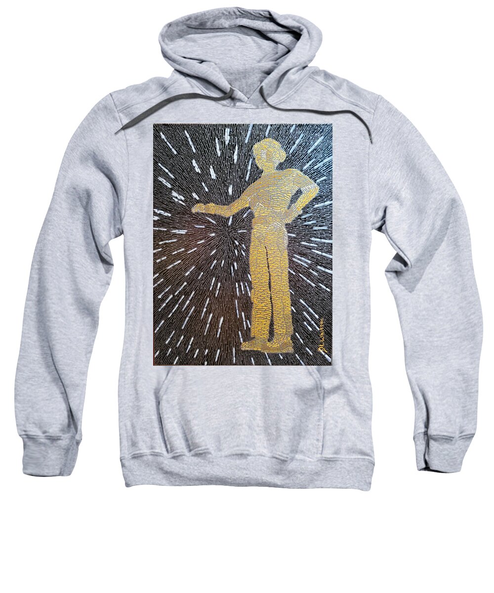 Oiler Sweatshirt featuring the painting T-town Magic by Darren Whitson