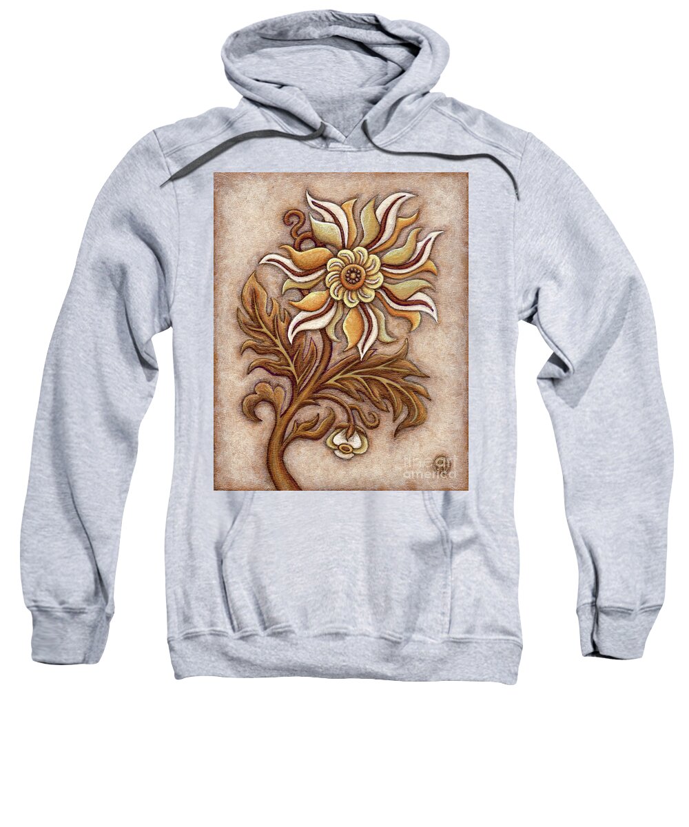 Floral Sweatshirt featuring the painting Tapestry Flower 1 by Amy E Fraser