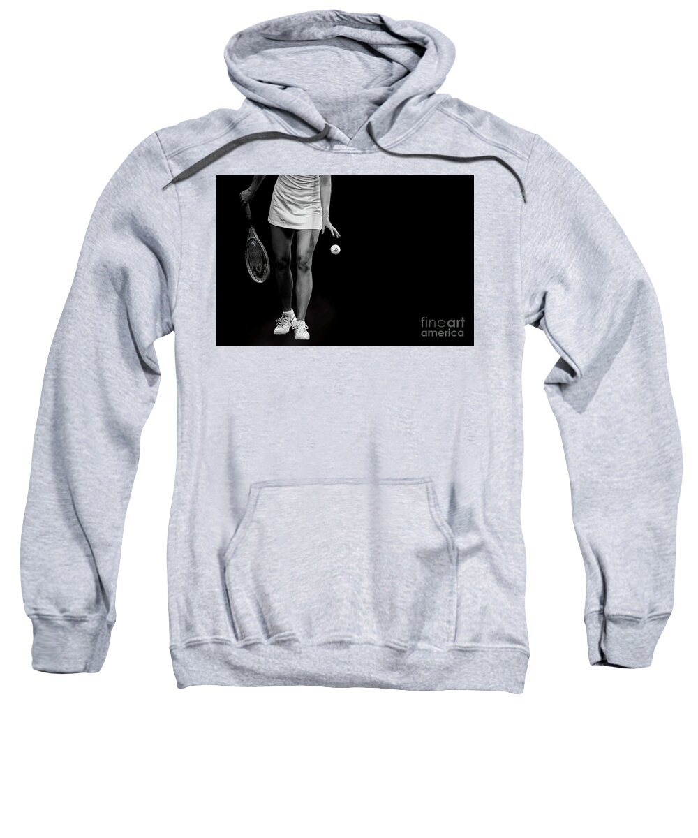 Center Court Sweatshirt featuring the photograph Tennis Legs by Ed Taylor