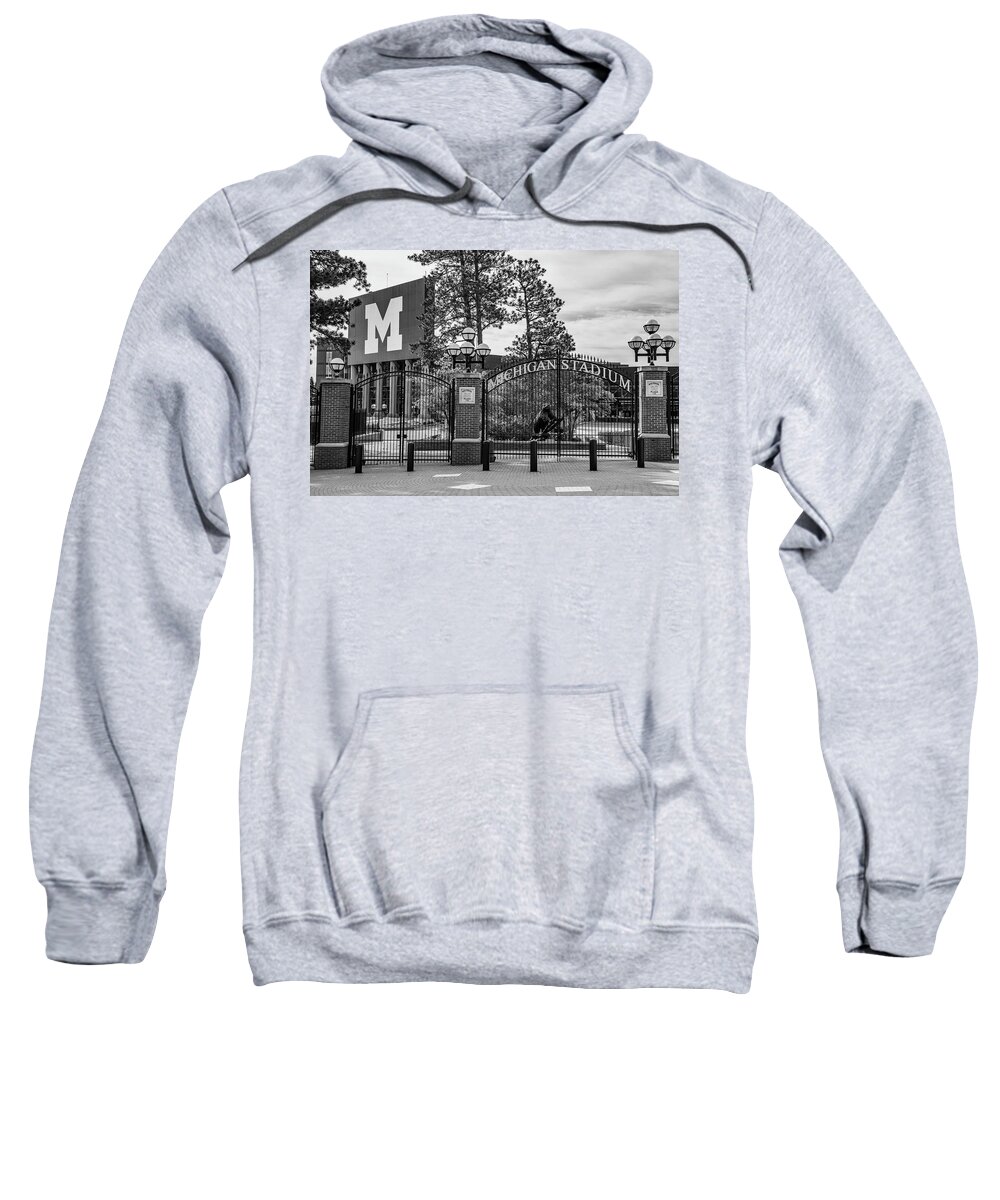 . Big Ten Campus Sweatshirt featuring the photograph The Big House 1 by John McGraw