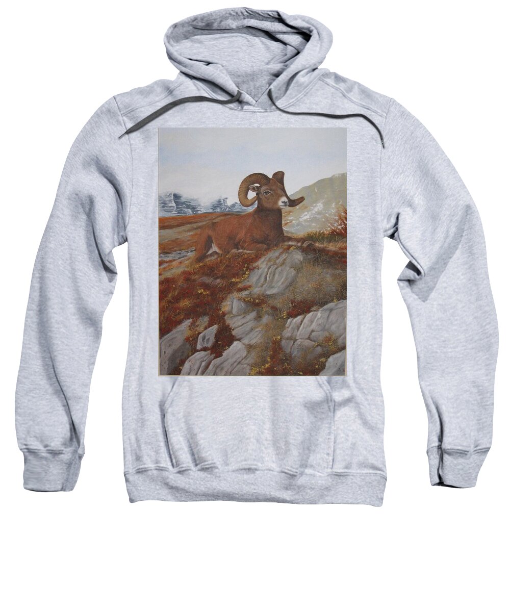 The High Throne Sweatshirt featuring the painting The High Throne by Tammy Taylor