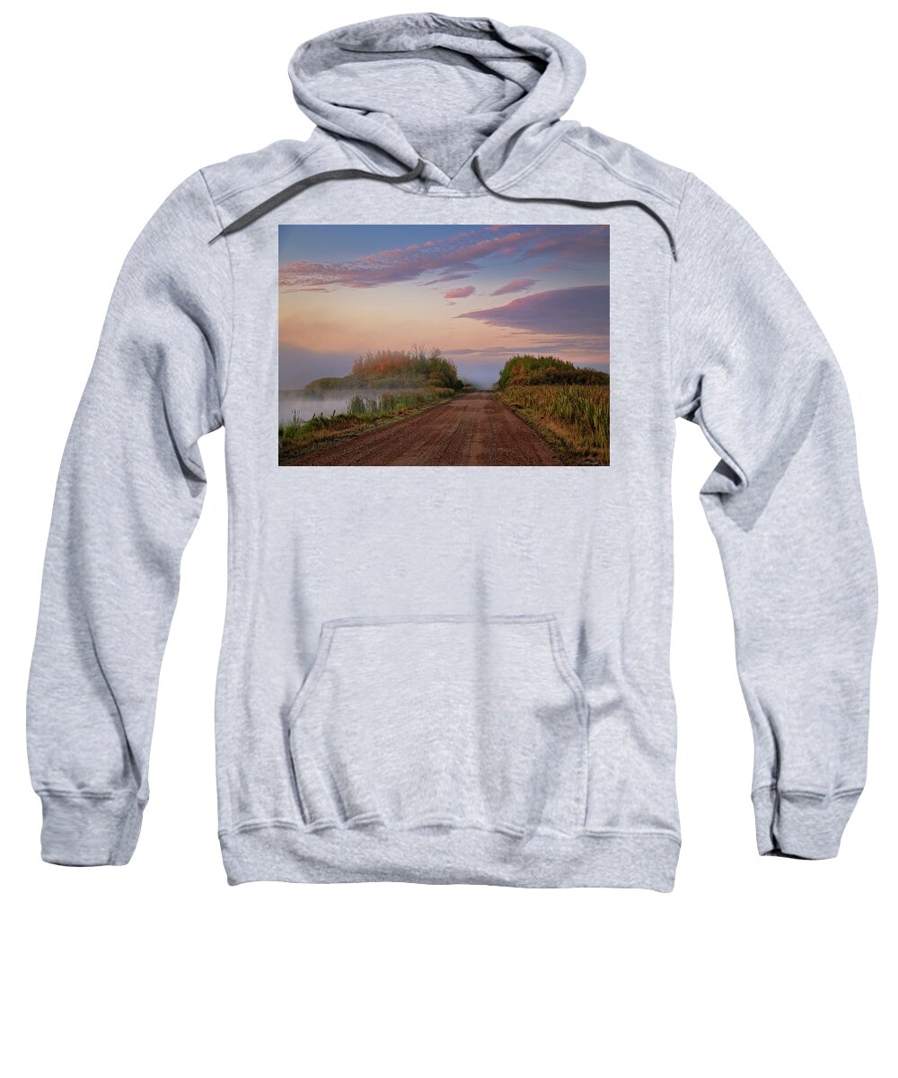 Road Sweatshirt featuring the photograph The Road Through the Swamp by Dan Jurak