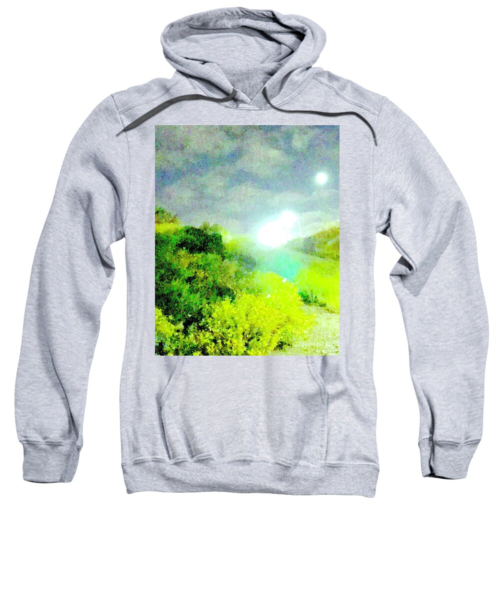  Sweatshirt featuring the painting Three Sisters by Judy Henninger