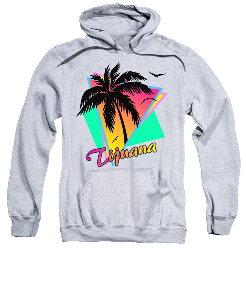 Tijuana Sweatshirt featuring the digital art Tijuana by Megan Miller
