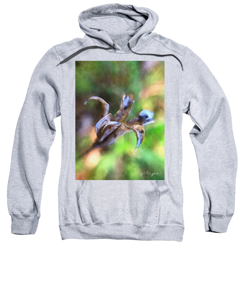 Brushstroke Sweatshirt featuring the photograph Tiny Dried Flower 2 by Jori Reijonen