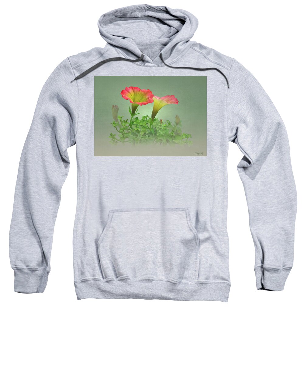 Flower Sweatshirt featuring the digital art Trailing Petunia by M Spadecaller