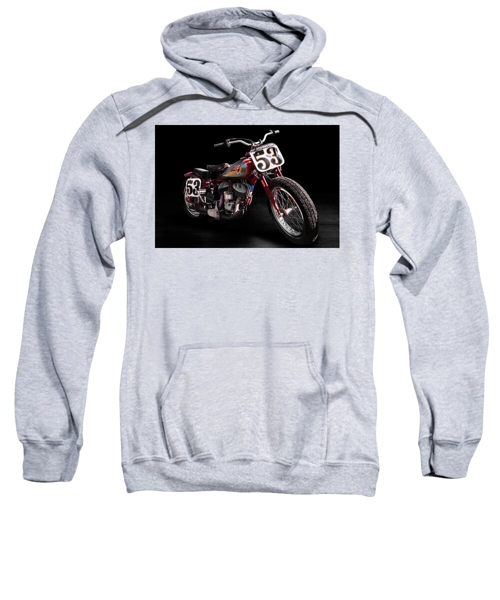 Indian Sweatshirt featuring the photograph Vintage Indian Flattracker by Andy Romanoff