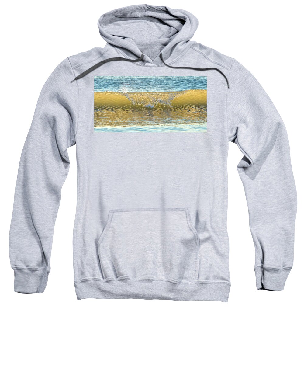Sunrise Sweatshirt featuring the photograph Virginia Waves by Donna Twiford