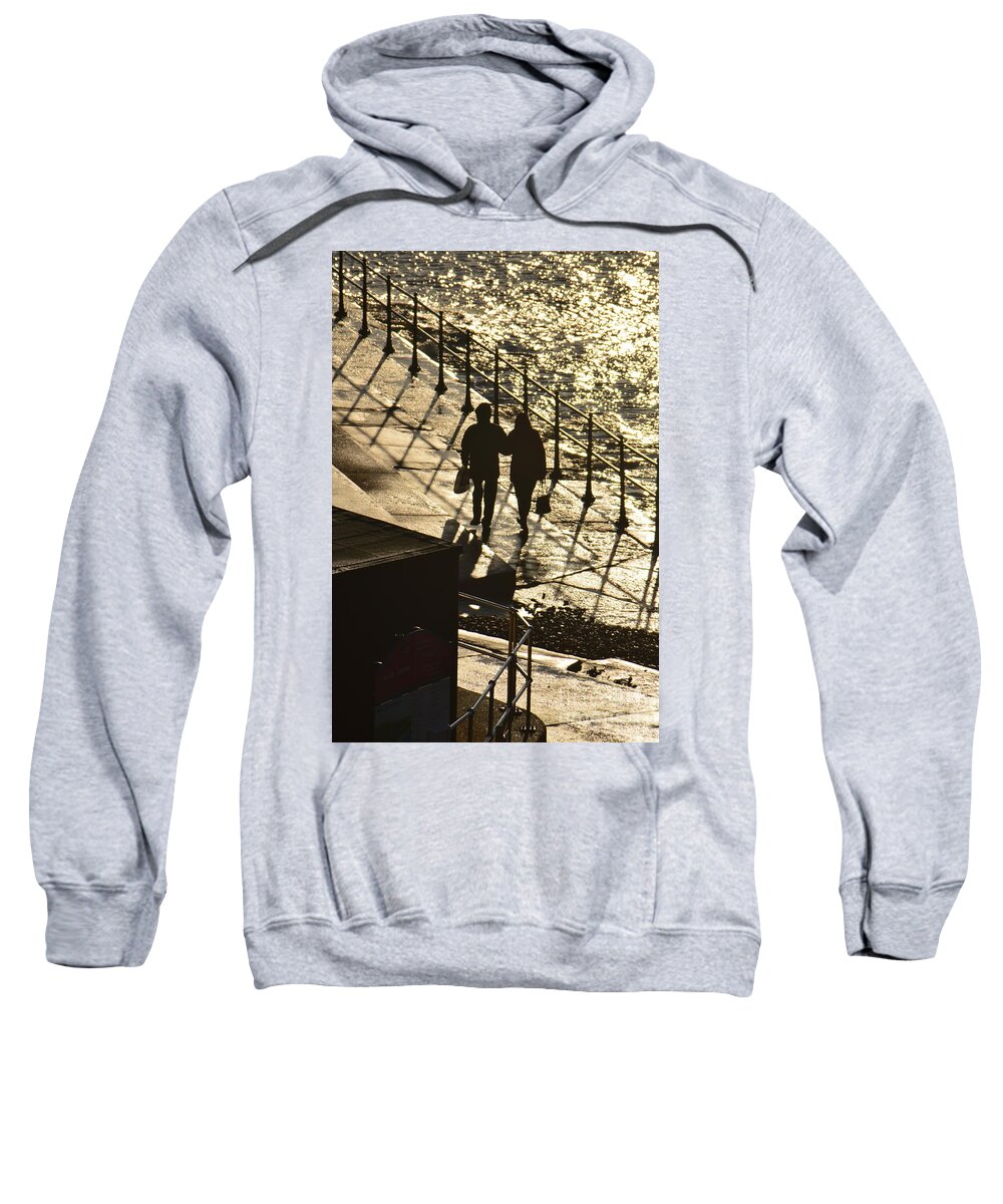 Walk Sweatshirt featuring the photograph Walk by the Sea by Andy Thompson