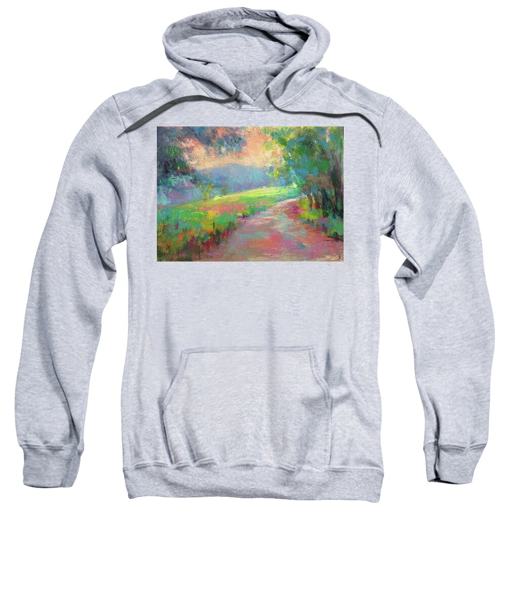 Impressionistic Sweatshirt featuring the painting Walking by Faith by Susan Jenkins