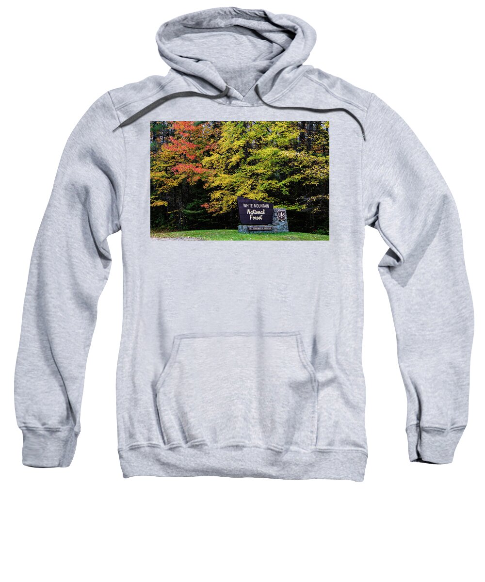 Autumn New Hampshire Sweatshirt featuring the photograph White Mountain National Forest New Hampshire by Jeff Folger