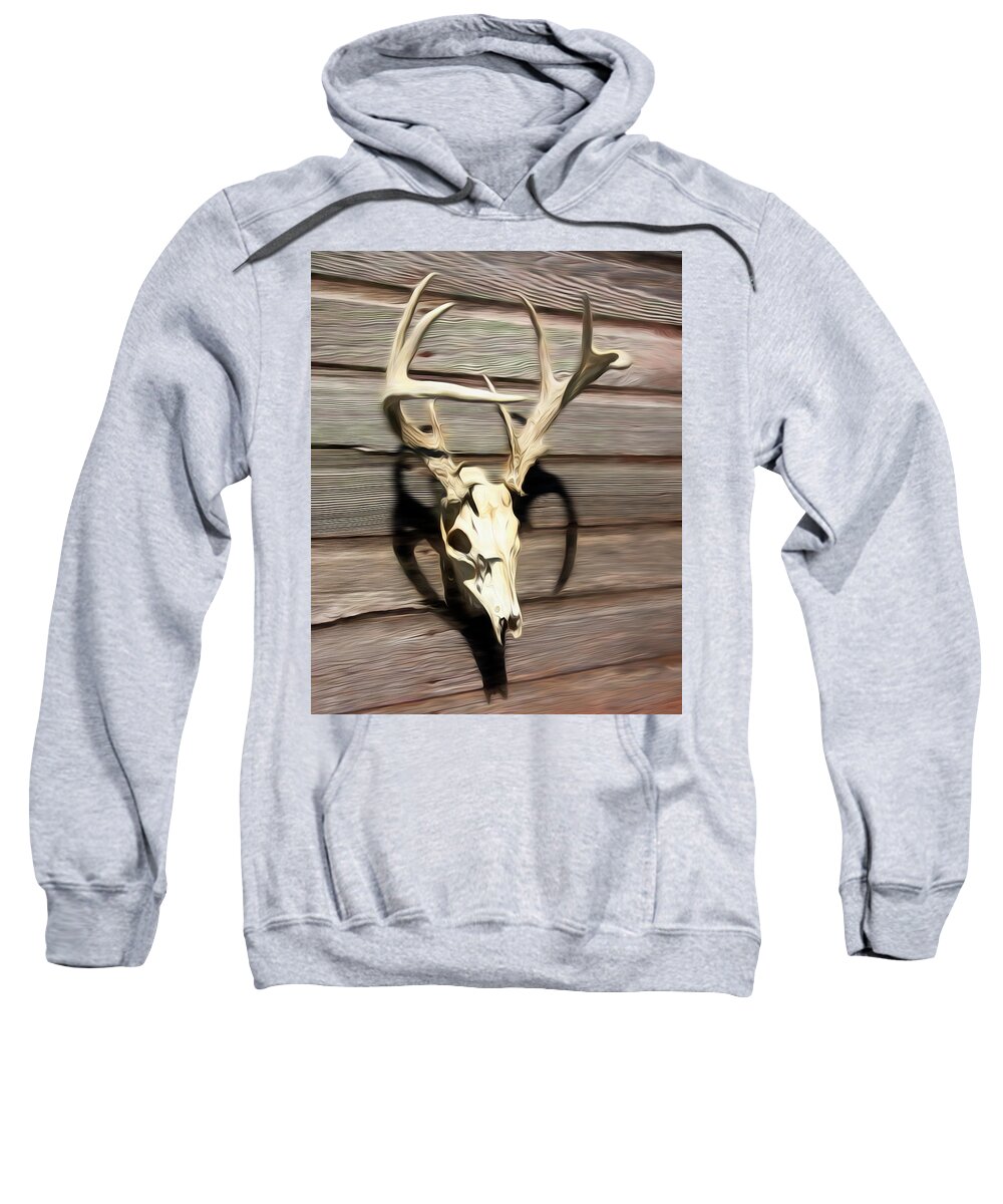 Kansas Sweatshirt featuring the photograph White-tail Deer 006 by Rob Graham