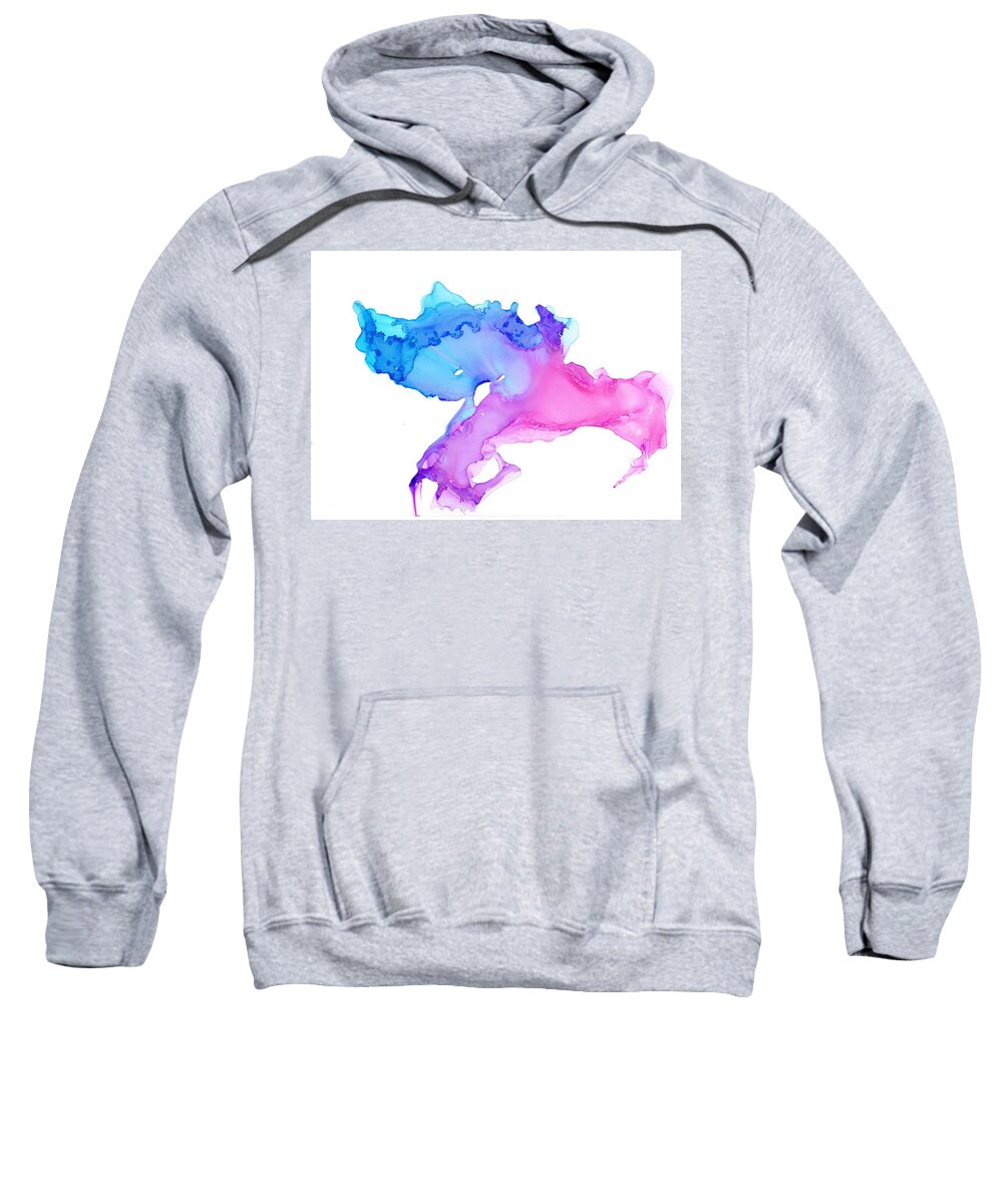 Abstract Sweatshirt featuring the painting Wings by Christy Sawyer