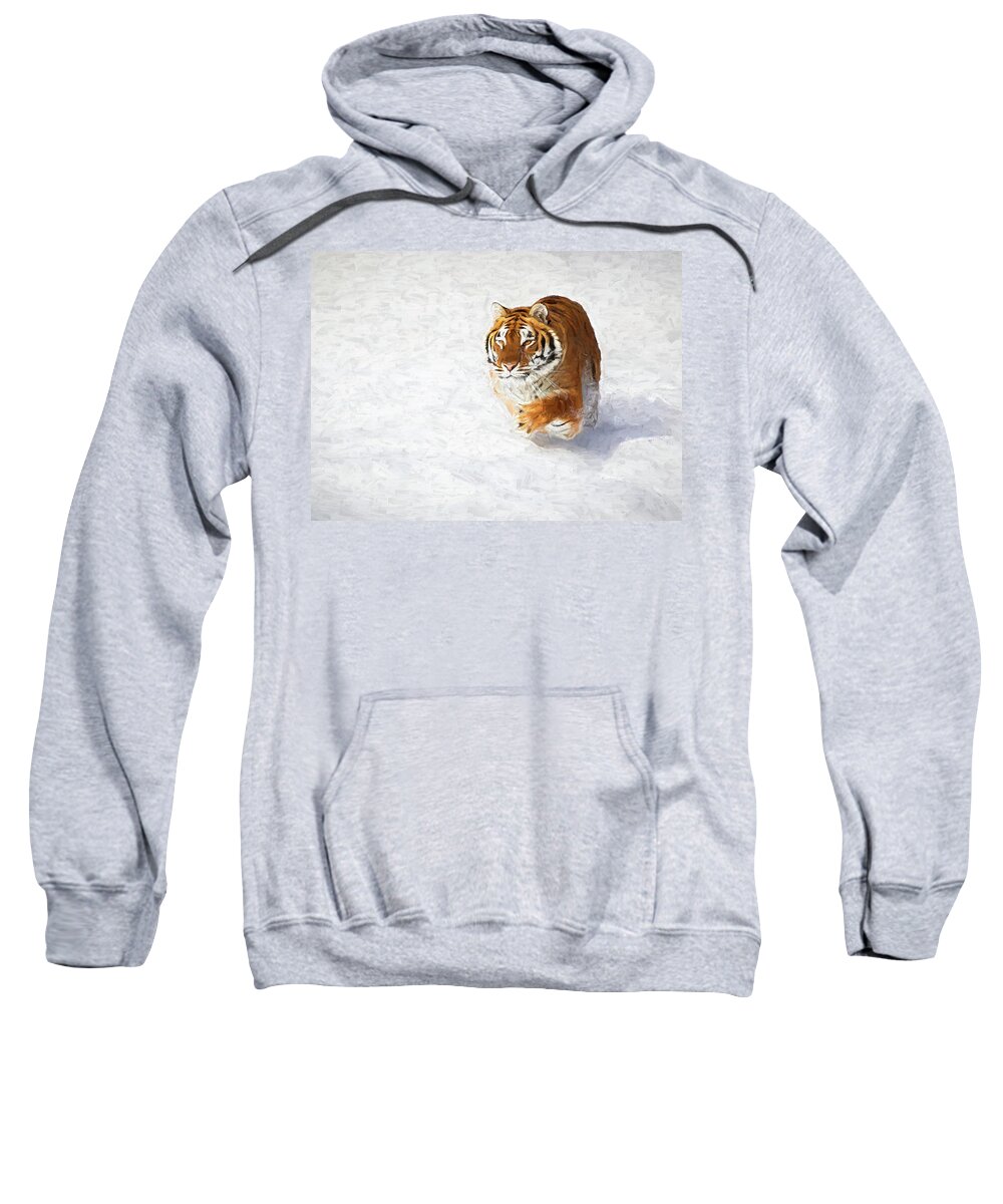 Tiger Sweatshirt featuring the photograph Wintry Surge by Art Cole