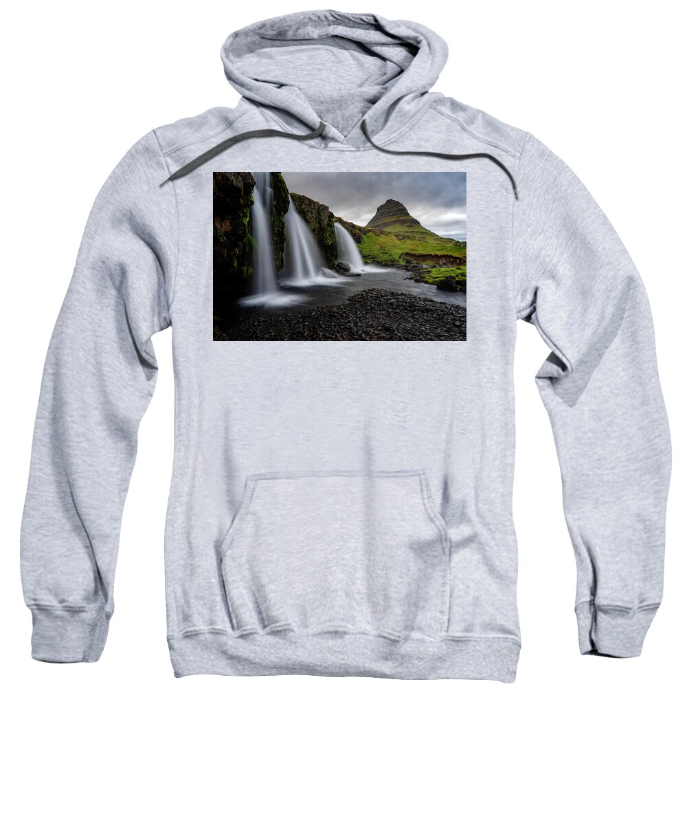 Iceland Sweatshirt featuring the photograph Witches Hat Falls II by Tom Singleton