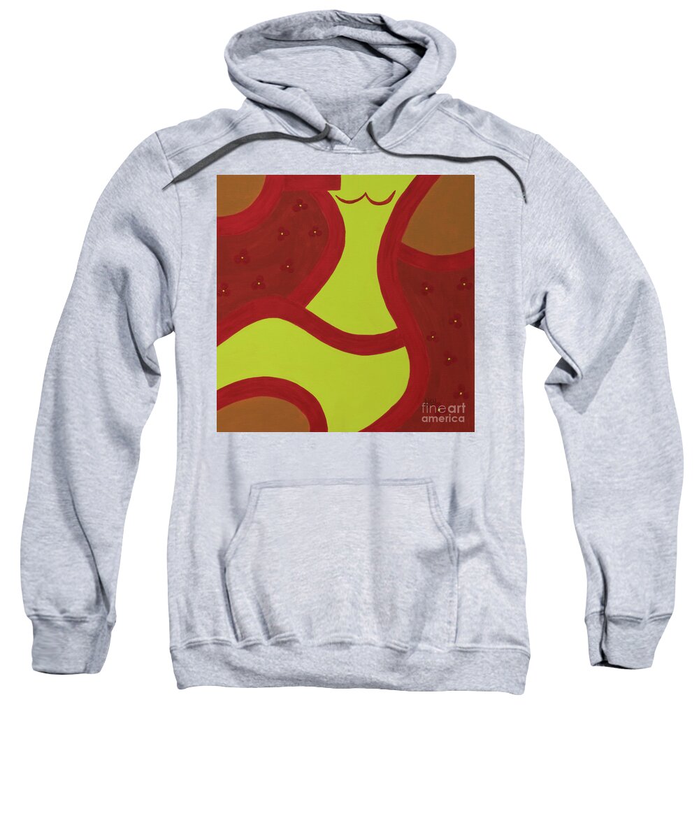 Woman Sweatshirt featuring the painting Woman Sitting by Aicy Karbstein
