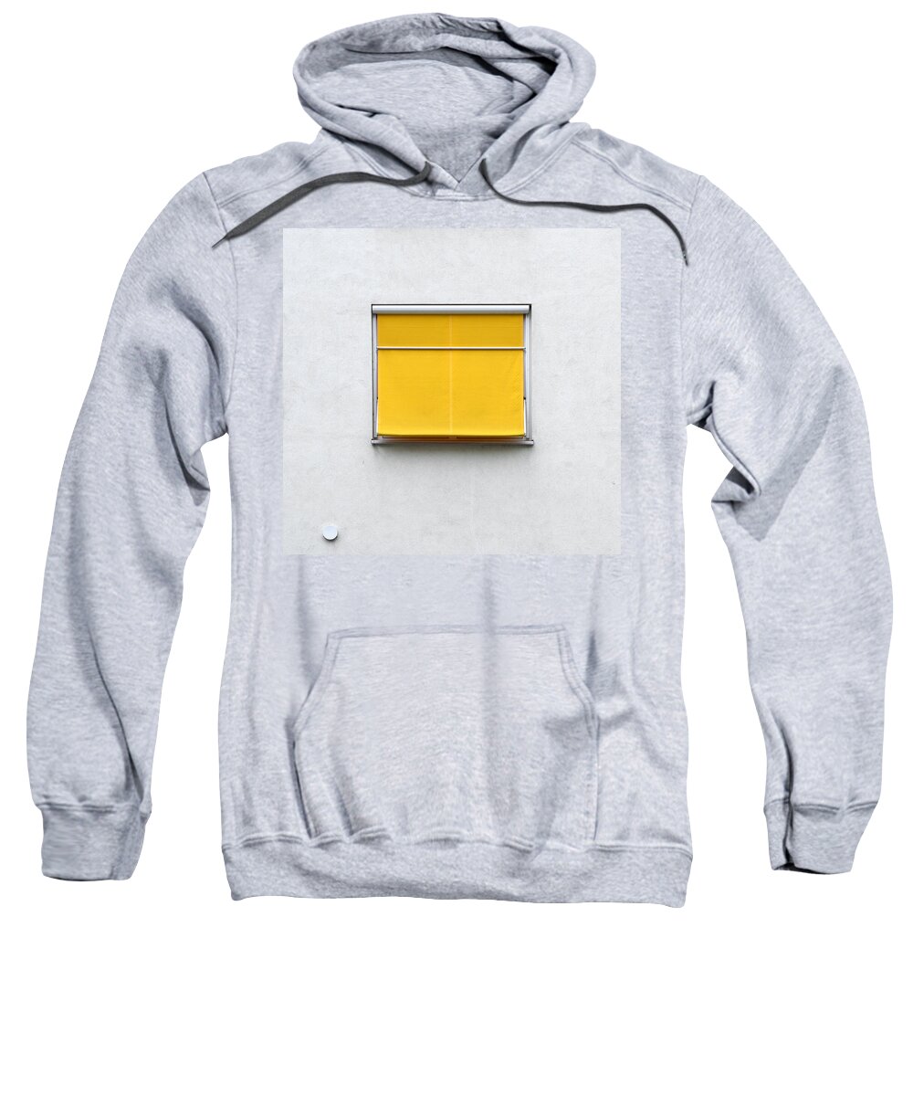 Urban Sweatshirt featuring the photograph Square - Yellow Blind by Stuart Allen
