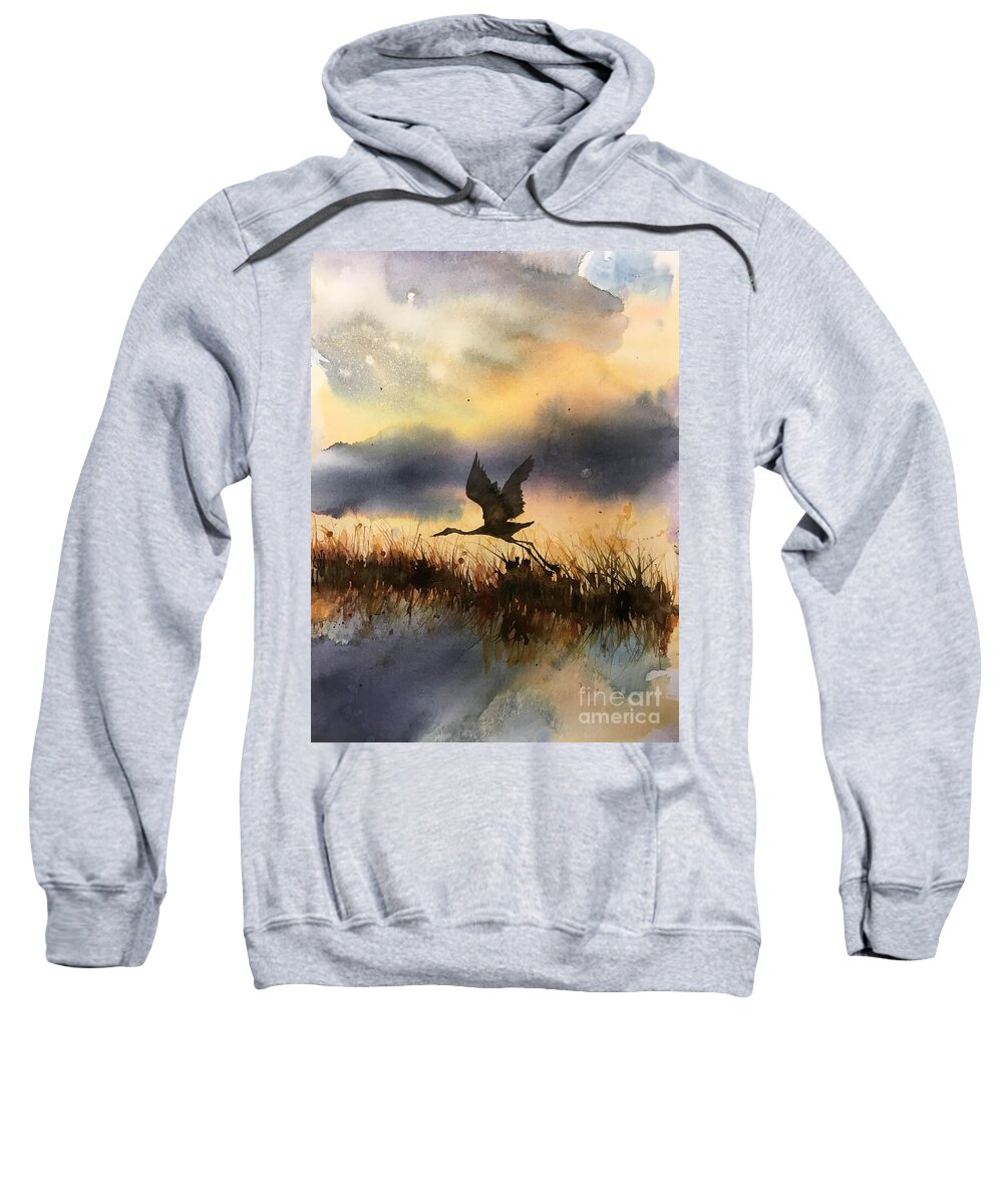 0012022 Sweatshirt featuring the painting 0012022 by Han in Huang wong