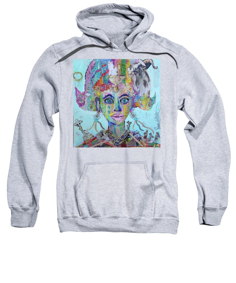  Sweatshirt featuring the painting Acceptance by Pam Gillette