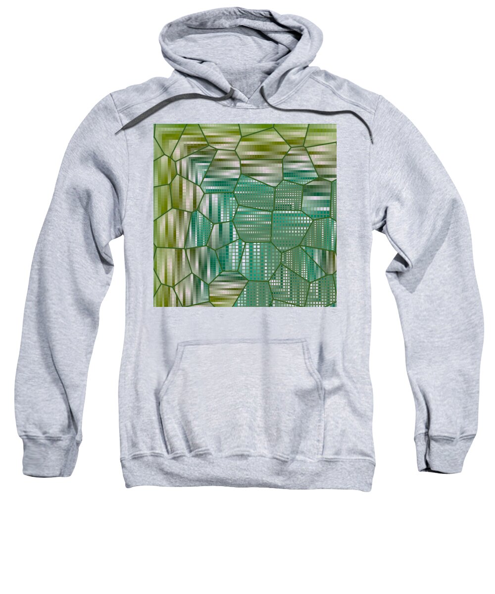 Abstract Sweatshirt featuring the digital art Pattern 15 #1 by Marko Sabotin