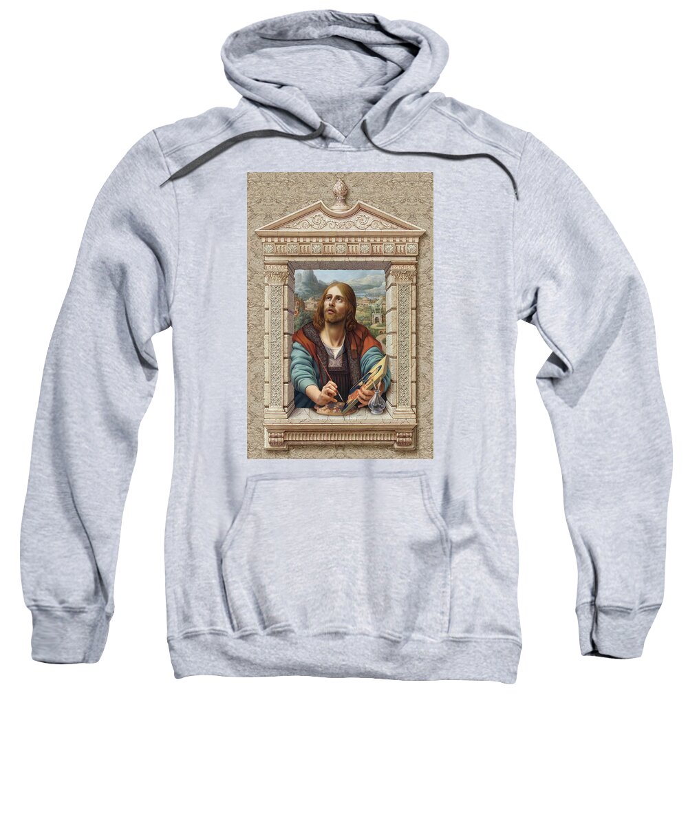 Christian Art Sweatshirt featuring the painting St. Luke #1 by Kurt Wenner