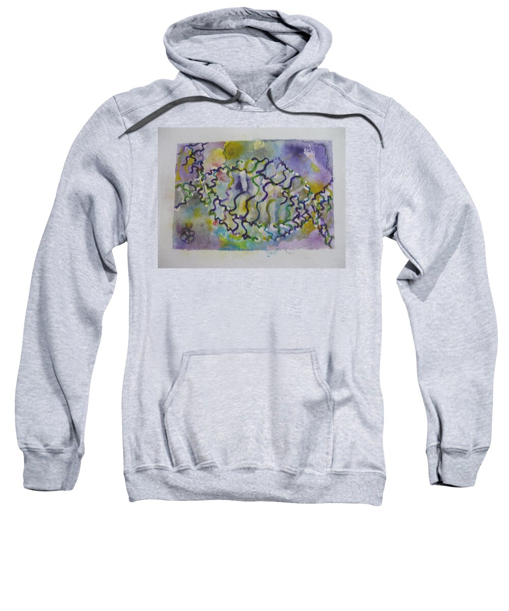  Sweatshirt featuring the drawing 102-1222 by AJ Brown
