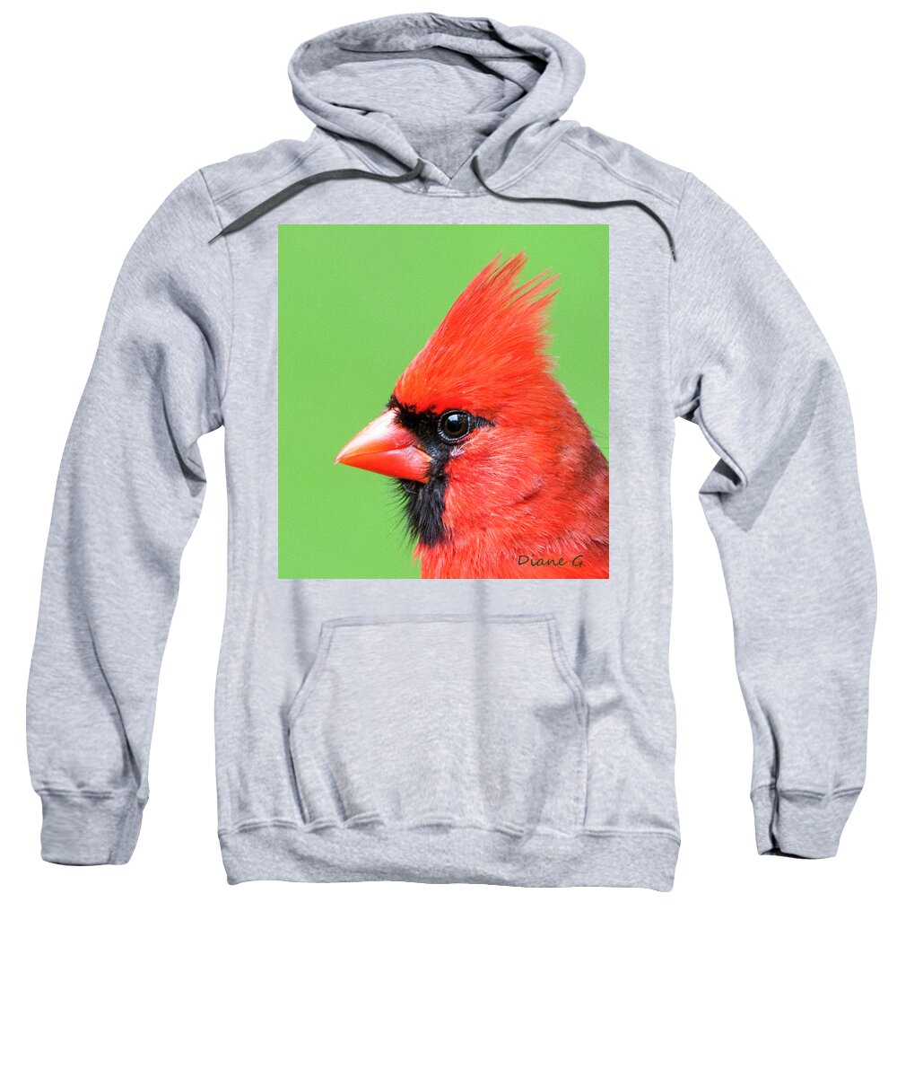 Male Cardinal Sweatshirt featuring the photograph Male Cardinal #12 by Diane Giurco