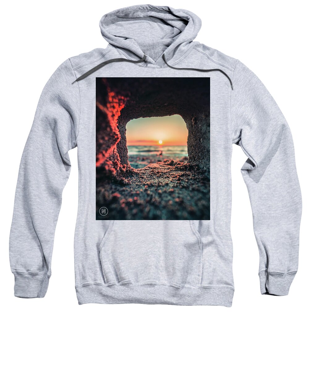 Beach Sweatshirt featuring the photograph Lake Erie Sunset #13 by Dave Niedbala