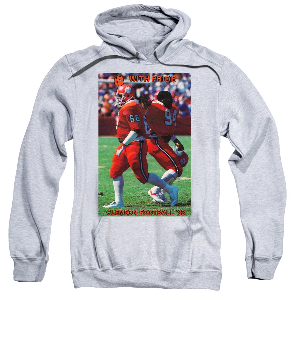 Clemson Tigers Sweatshirt featuring the mixed media 1983 Clemson Football by Row One Brand