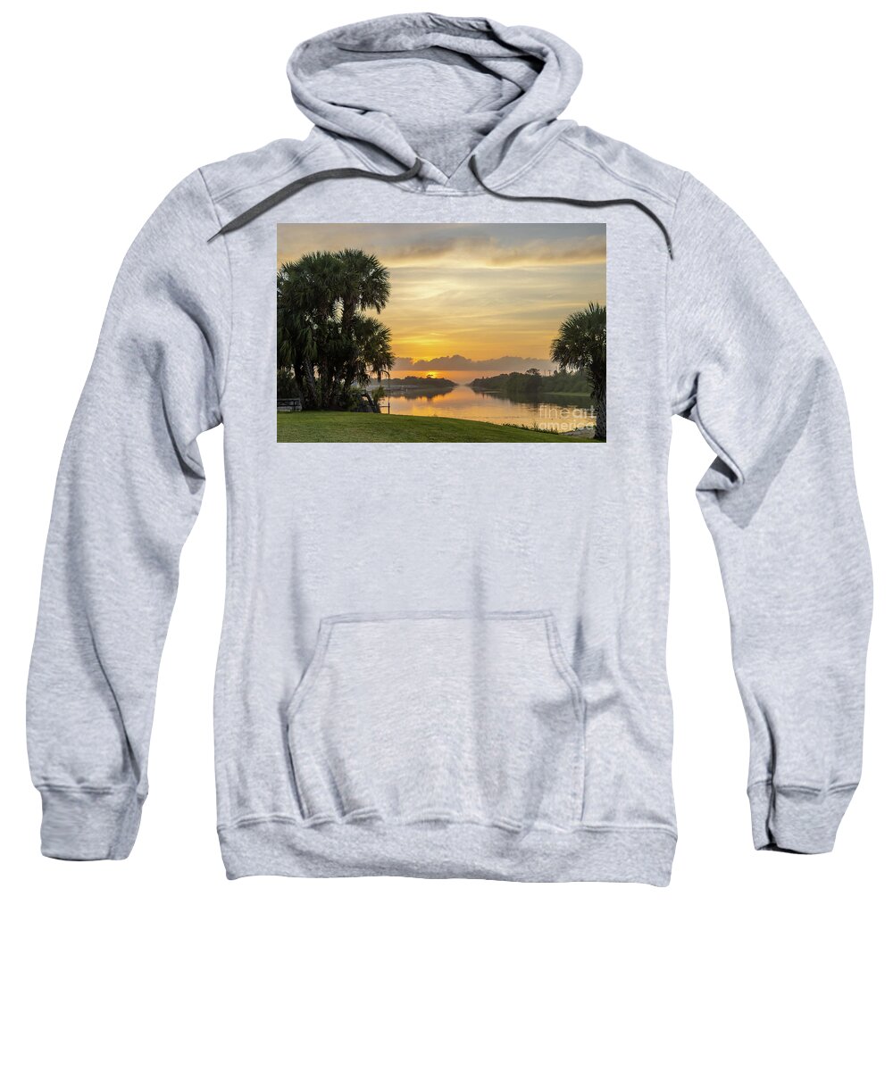 Sun Sweatshirt featuring the photograph Okeechobee Waterway Sunrise #2 by Tom Claud