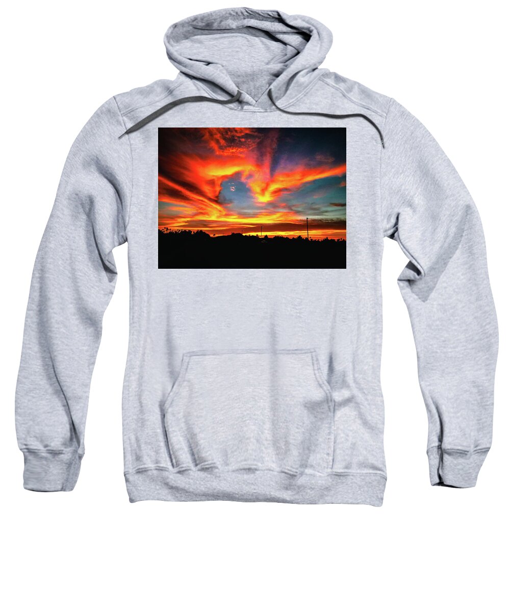 Sunset Sweatshirt featuring the photograph Sunset at SQ1 #2 by Grey Coopre