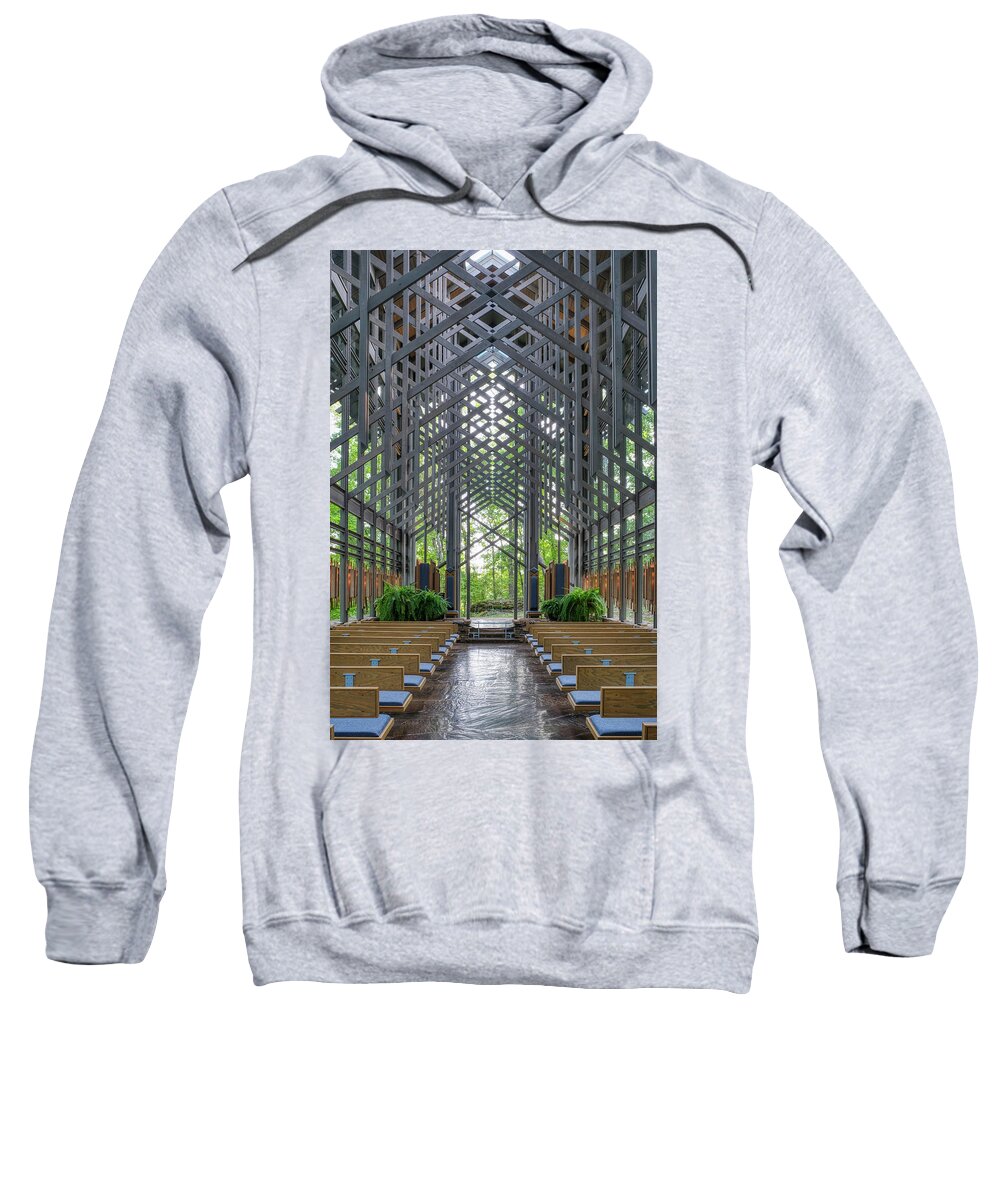 The Thorncrown Chapel In Eureka Springs Arkansas Sweatshirt featuring the photograph The Thorncrown Chapel Eureka Springs Arkansas #2 by Robert Bellomy