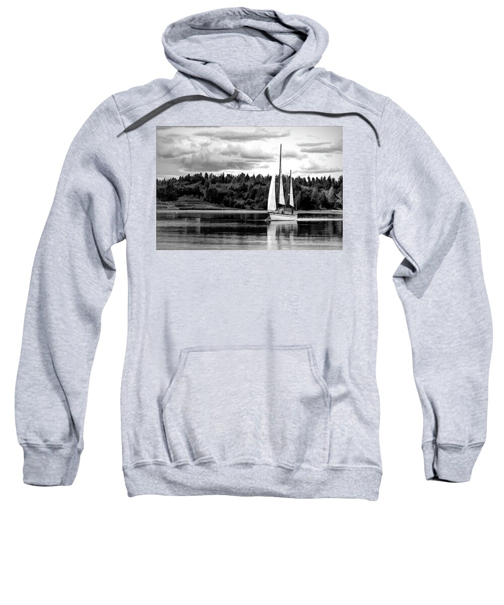 Monochrome Sweatshirt featuring the photograph Tranquility by Bruce Bonnett