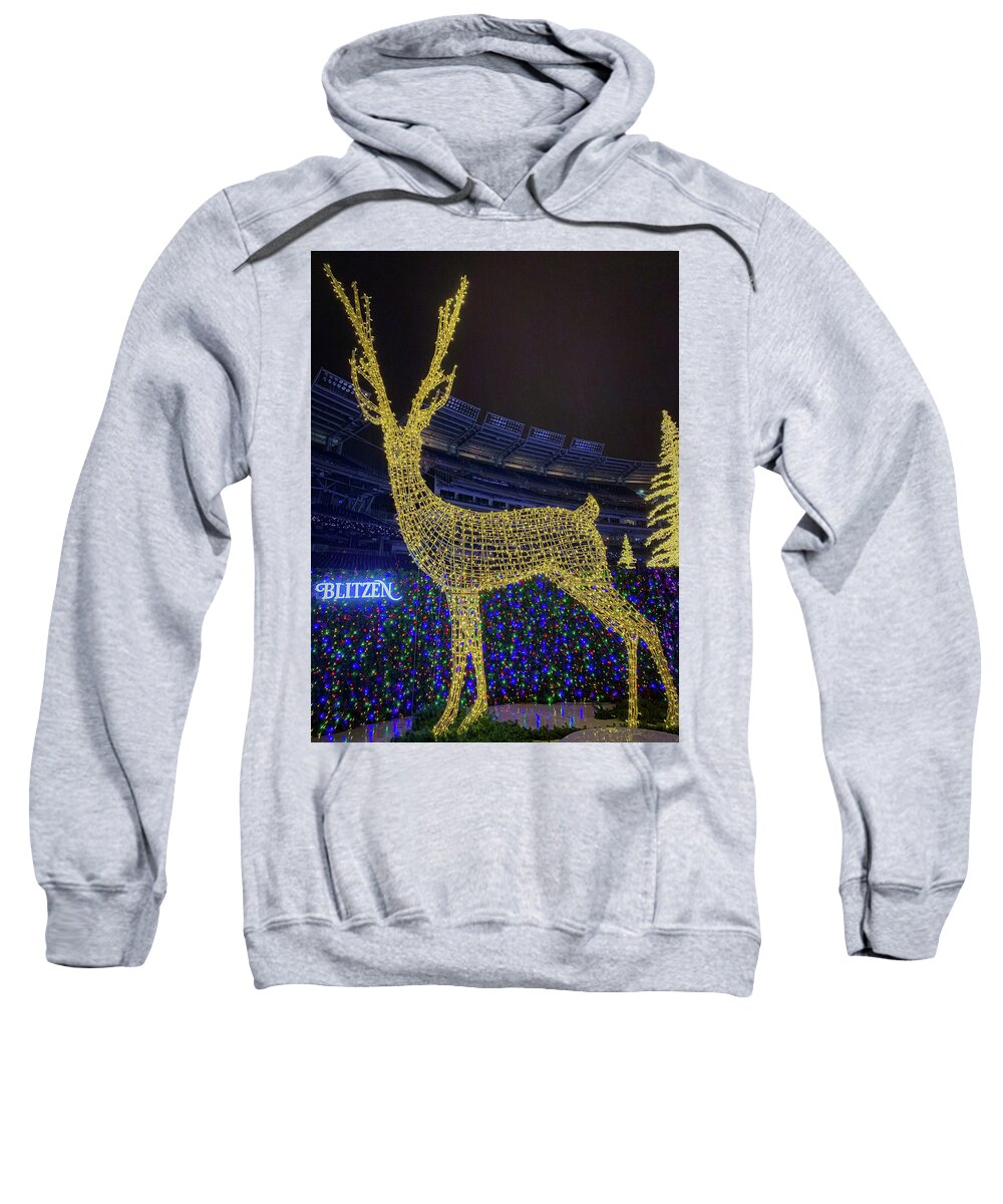 Holidays Sweatshirt featuring the photograph 2019 Enchant - Blitzen by Lora J Wilson