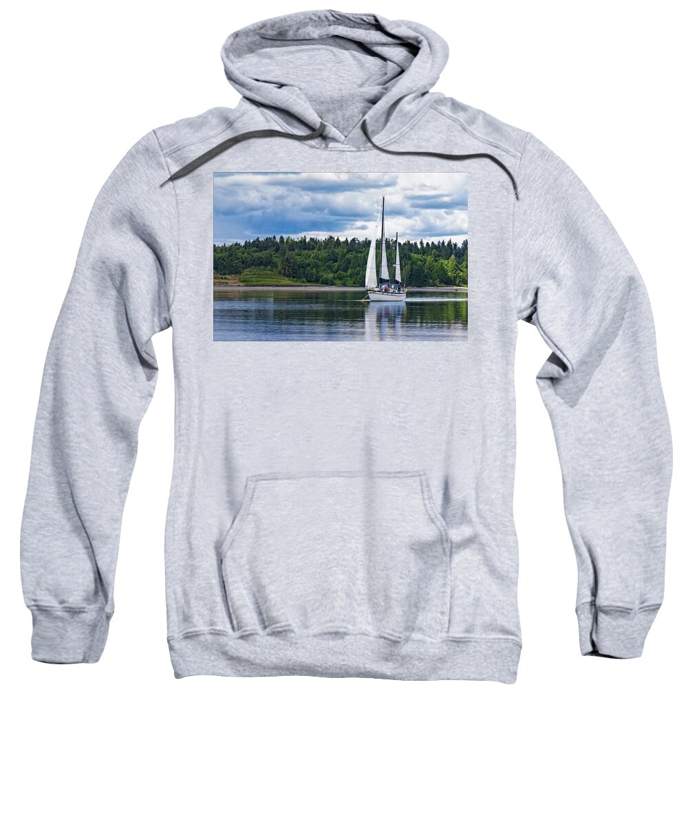 Oil Effect Sweatshirt featuring the photograph Tranquility #3 by Bruce Bonnett