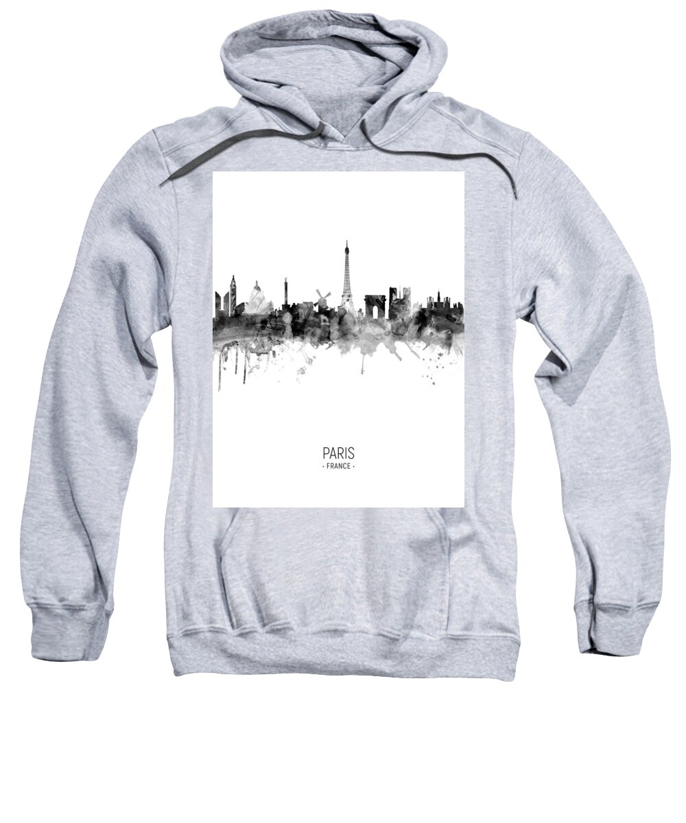 Paris Sweatshirt featuring the digital art Paris France Skyline #37 by Michael Tompsett