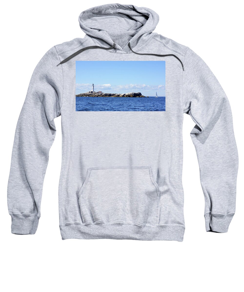 White Island Lighthouse Sweatshirt featuring the photograph White Island Lighthouse #4 by Deb Bryce