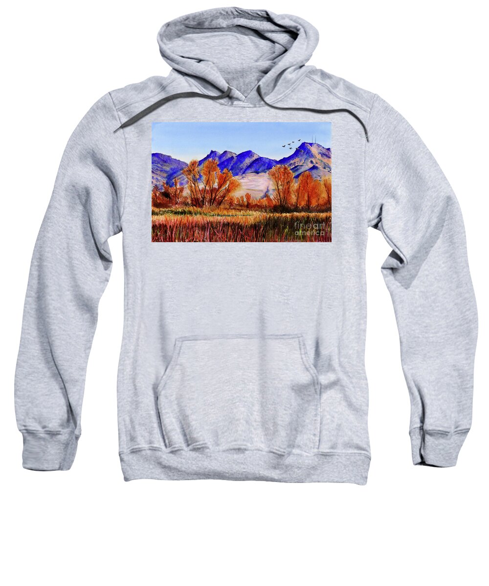 Placer Arts Sweatshirt featuring the painting #419 Colusa NWR #419 by William Lum