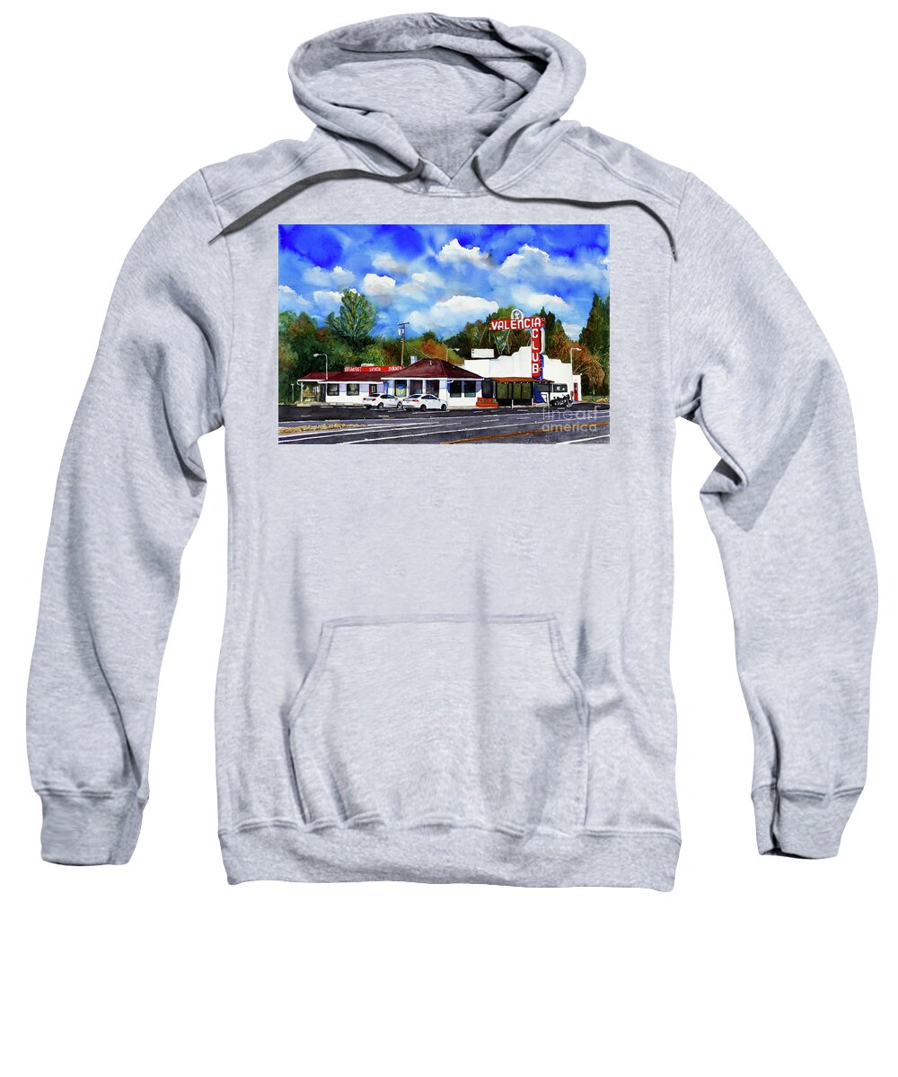  Sweatshirt featuring the painting #426 Valencia Club #426 by William Lum