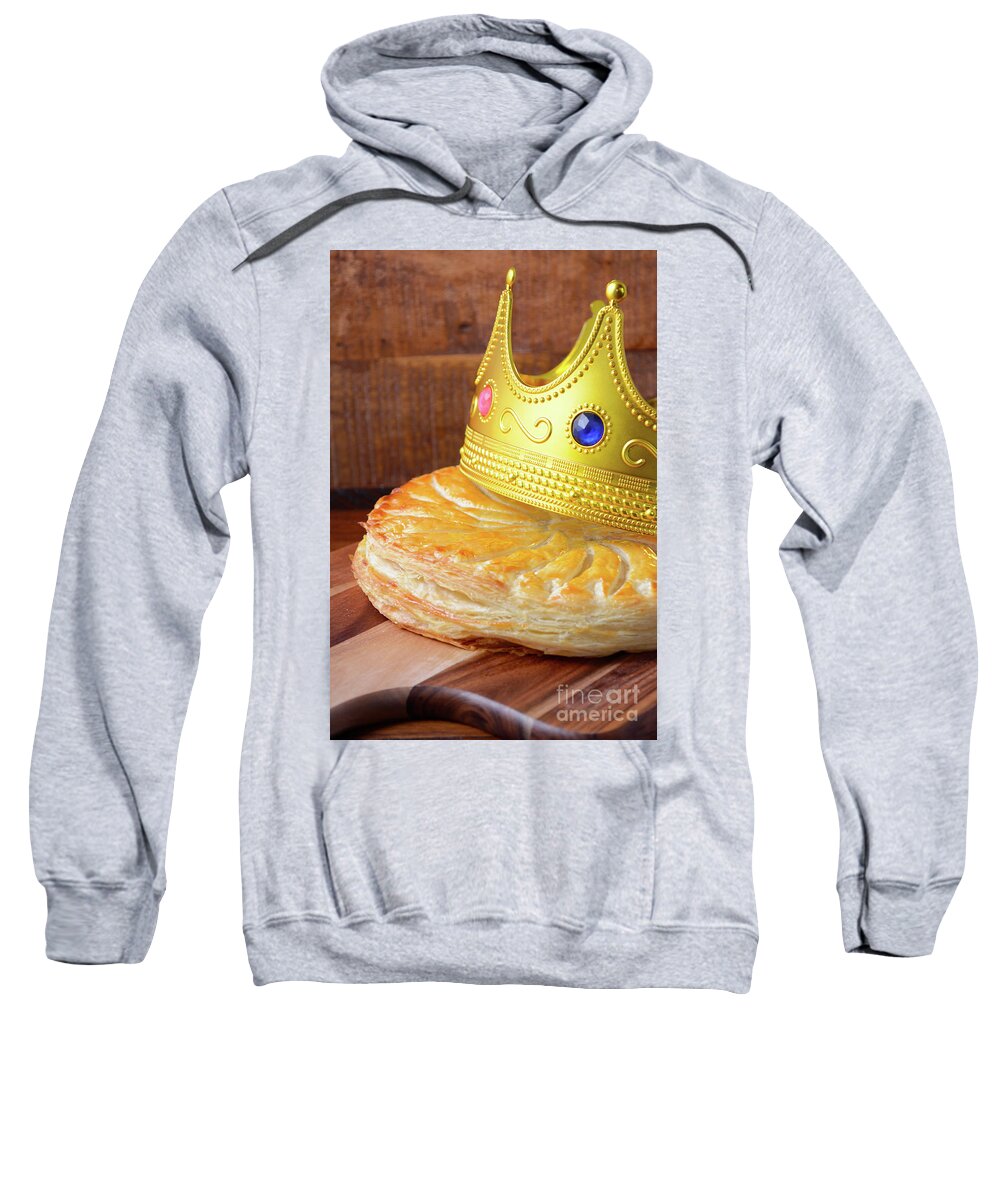 Almond Galette Sweatshirt featuring the photograph Epiphany Twelfth Night Cake #5 by Milleflore Images