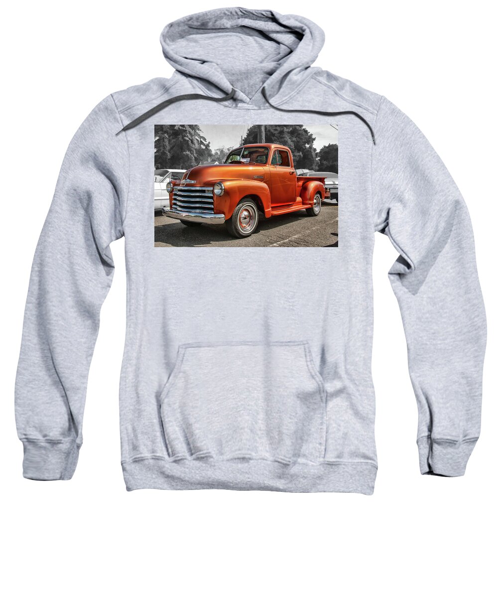 Chevrolet Sweatshirt featuring the photograph '51 Chevrolet 3100 Pickup #51 by Daniel Adams