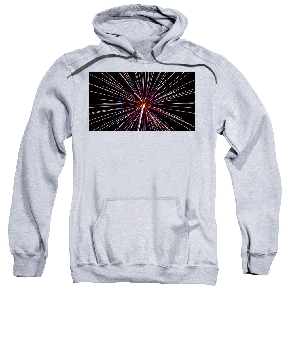 Fireworks Romeoville Sweatshirt featuring the photograph Fireworks in Romeoville, Illinois #8 by David Morehead