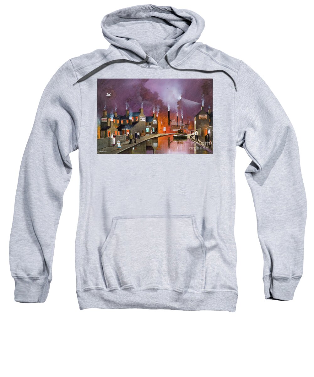 England Sweatshirt featuring the painting A Blackcountry Community - England by Ken Wood