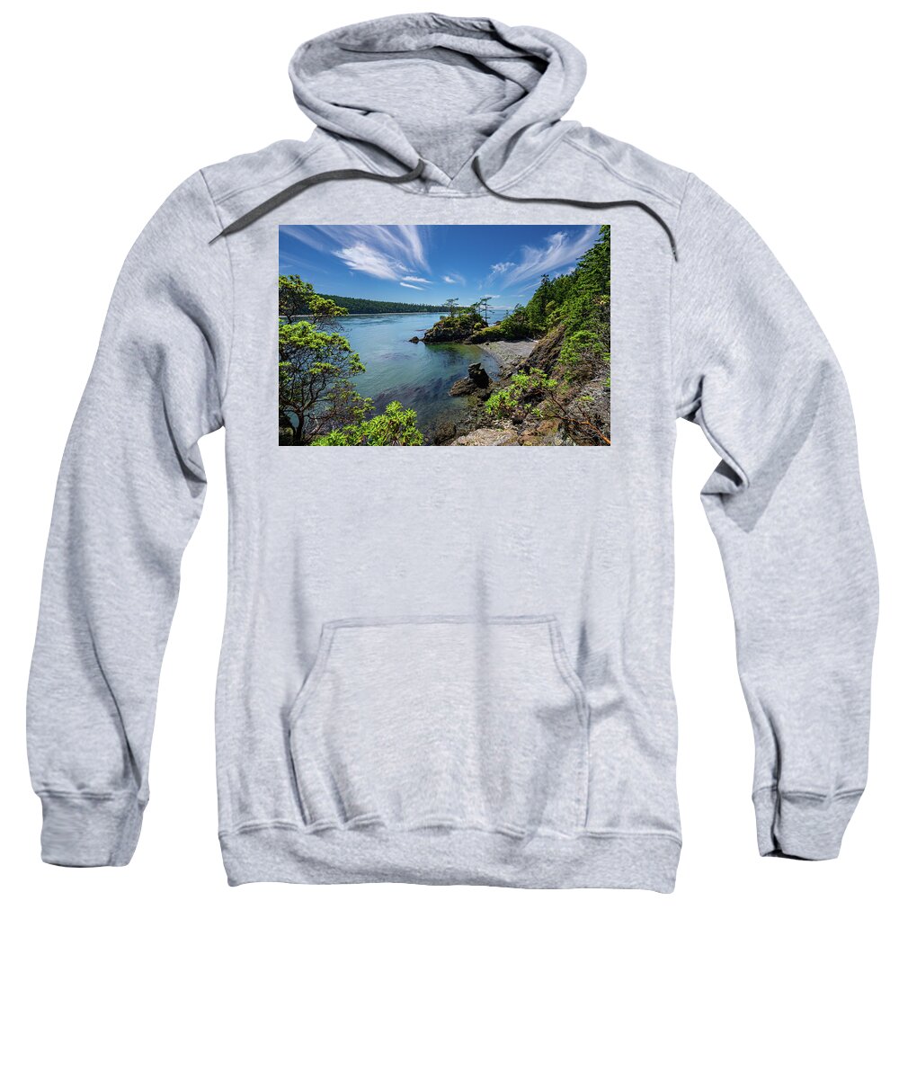 Cove Sweatshirt featuring the photograph A Cove in Deception Pass by Gary Skiff