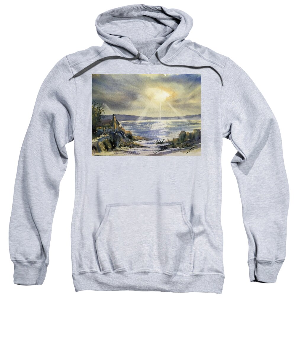 Watercolour Sweatshirt featuring the painting A little bit of what you fancy. by Glenn Marshall
