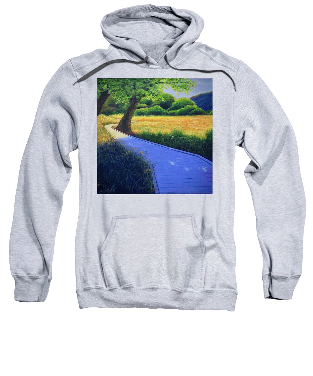 Kim Mcclinton Sweatshirt featuring the painting A Path a Day by Kim McClinton