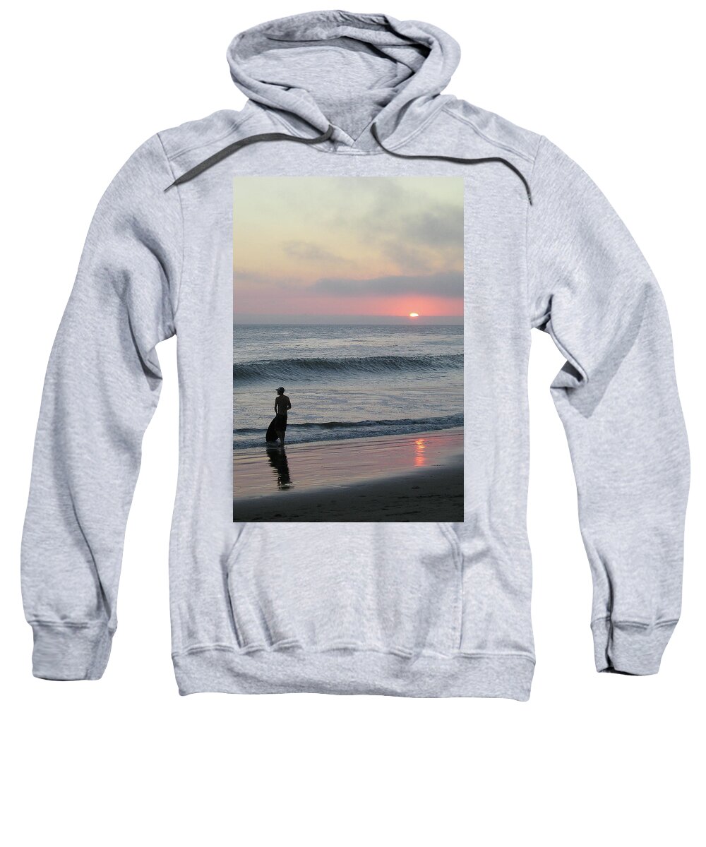 Wake Boarding Sweatshirt featuring the photograph A Wake At Sunset by Jennifer Kane Webb